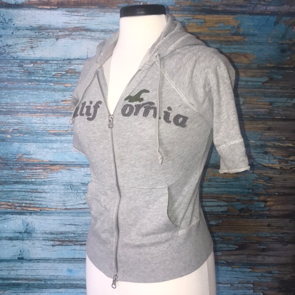 Hollister M Grey Sweater Zip Up 2216 - Picture 2 of 4